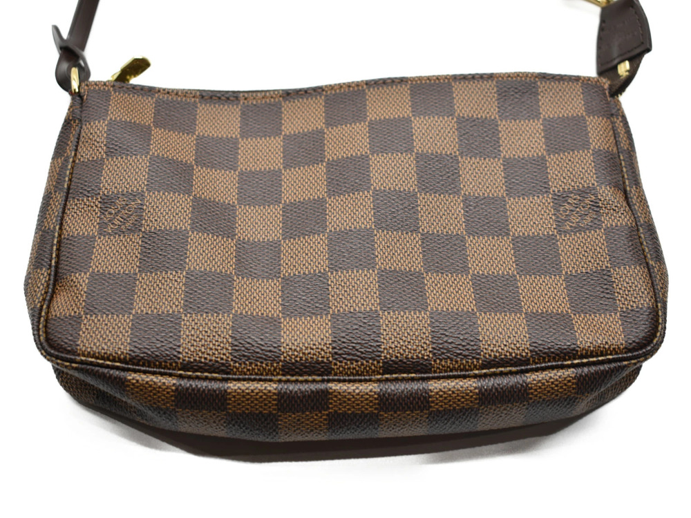 Louis Vuitton Canvas Accessoires Brown Ebene Bag Pochette Damier Handbag Brown